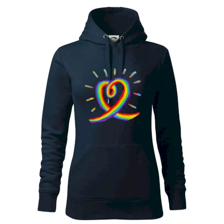 Srdce pride dúha kreslená