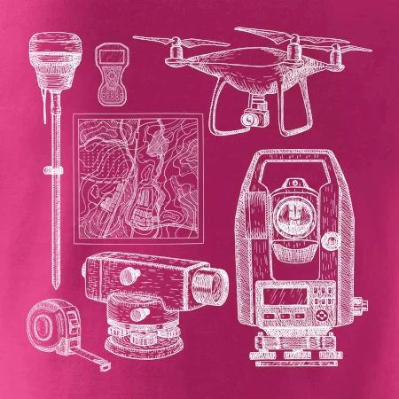 Geodet teodolit dron