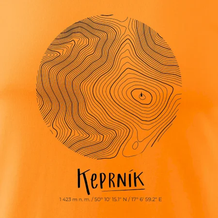 Keprník - vrstevnice v kruhu