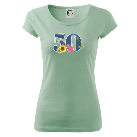 Kvetinové číslo kreslené - 50