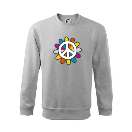 Peace symbol s kreslenou kvetinou