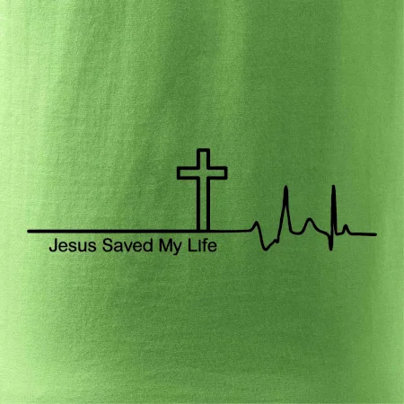 Jesus Saved My Life kríž ekg