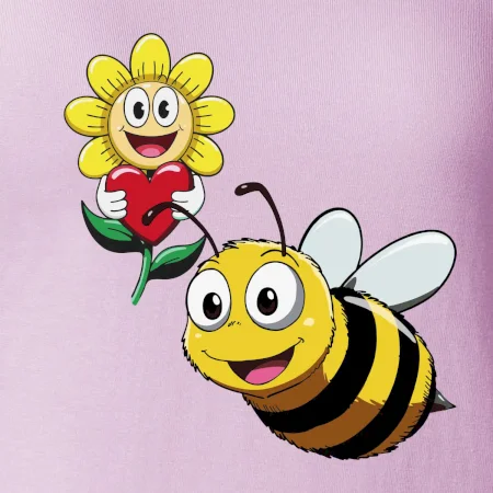 Parové tričko - Včela a kvetina