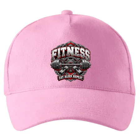 Fitness činka a závažia eat sleep repeat