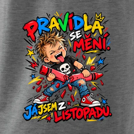 Pravidlá sa menia novembrový rebel so zlomenou pastelkou