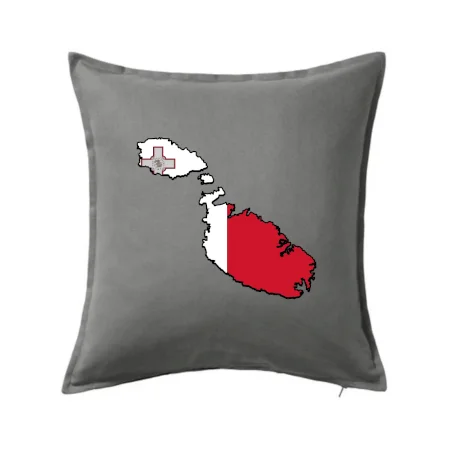 Mapa Malta s vlajkou