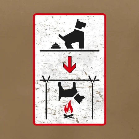 Tričko pre odporcov sraní na chodníku