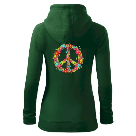 Peace symbol červené kvety