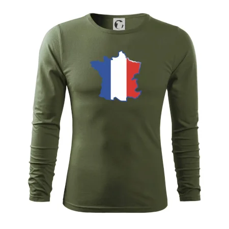 Francúzska vlajka mapa obrys