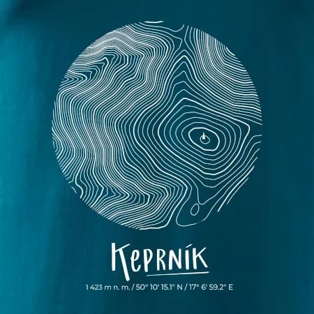 Keprník - vrstevnice v kruhu