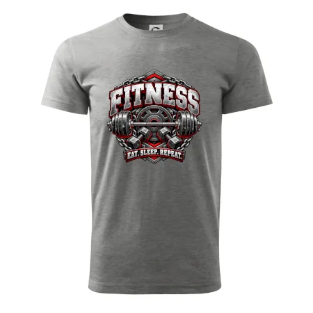 Fitness činka a závažia eat sleep repeat