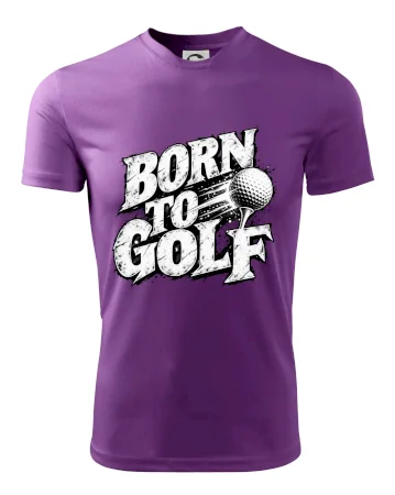 Born to golf černobílý drsný potisk