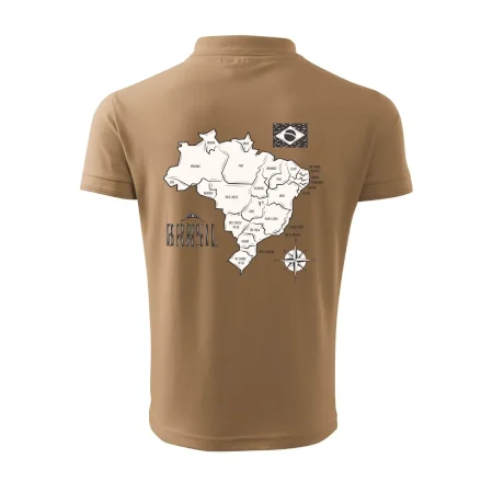 Brazília mapa s názvami regiónov