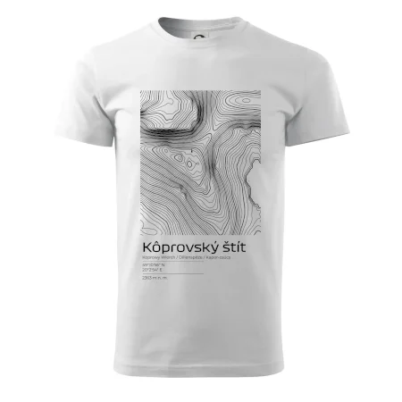 Kôprovský štít - vrstevnice v obdĺžniku