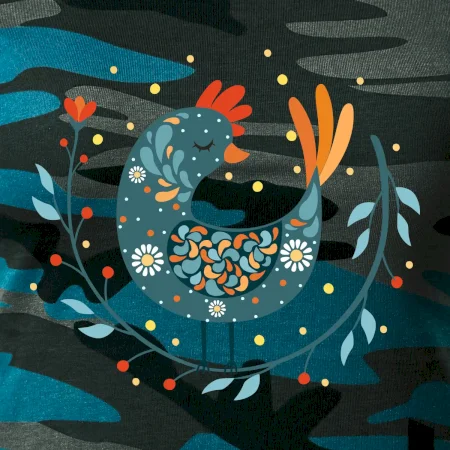 Folklór - sliepky s margarétkami