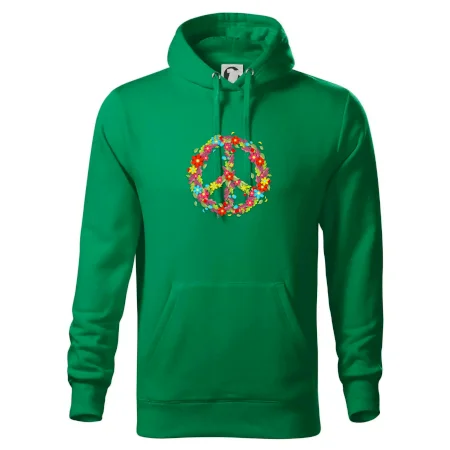 Peace symbol červené kvety