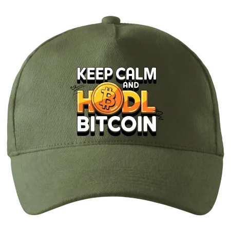 3D nápis Keep Calm and HODL Bitcoin