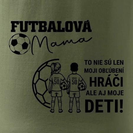 Futbalová mama - syn a dcéra (vaše meno a číslo)