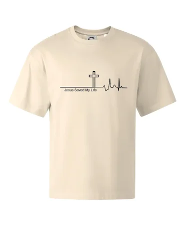 Jesus Saved My Life kríž ekg