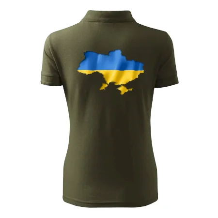 Ukrajina vlajka mapa