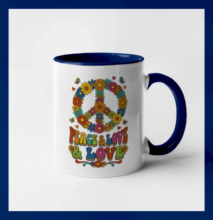 Peace and love - na výšku s květy