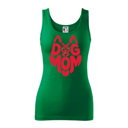 Dog mom nápis v hlavě