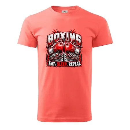 Boxerské rukavice v ringu eat sleep repeat