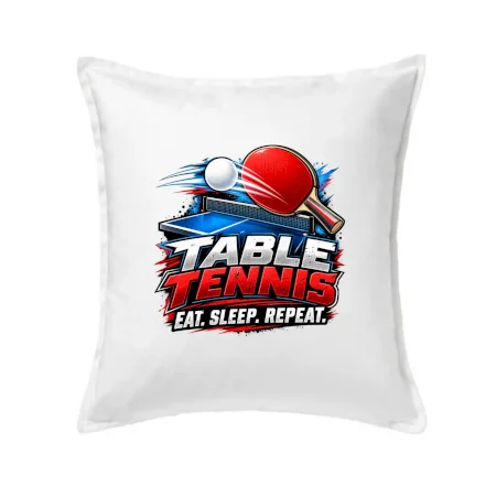 Stolní tenis pálka a míček eat sleep repeat