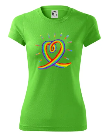 Srdce pride dúha kreslená