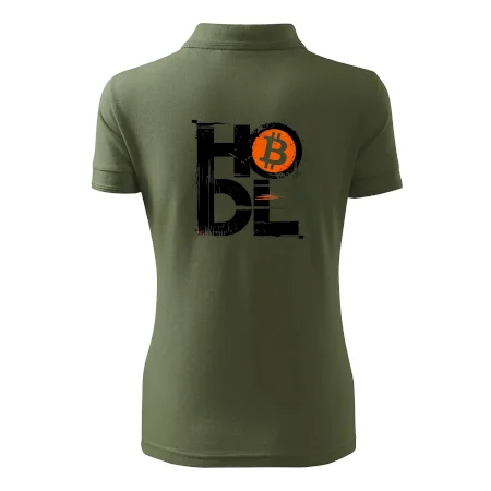 Hodl velký nápis a logo BTC