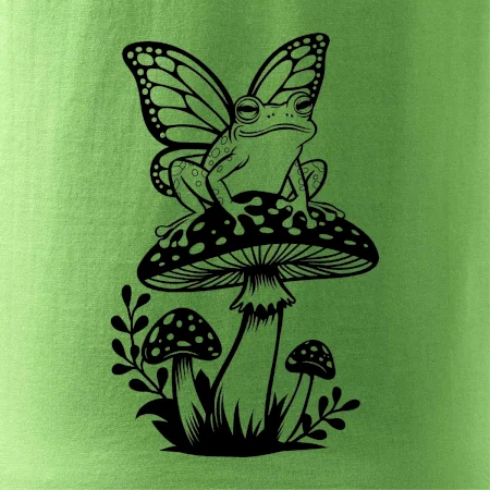 Goblincore čierna huba so žabou