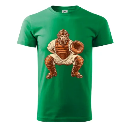 Baseballový catcher retro rytina