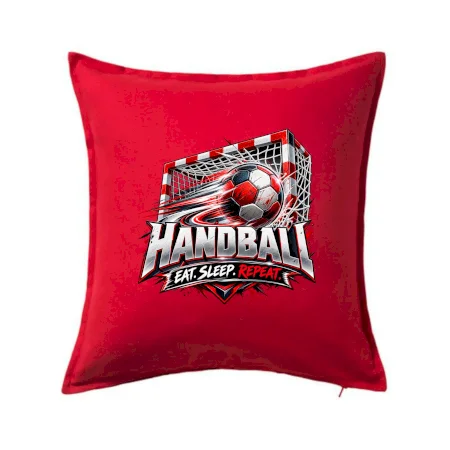 Hádzanárska lopta v bránke eat sleep repeat