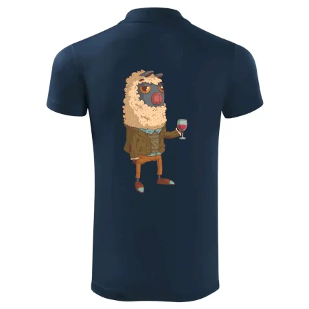 Alpaka s vínom muž