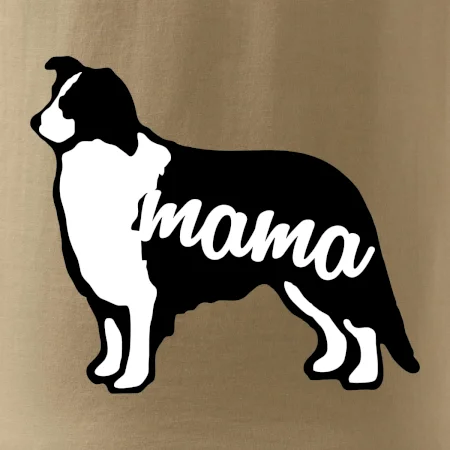 Border kolie mama obrys