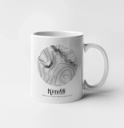 Kriváň - vrstevnice v kruhu