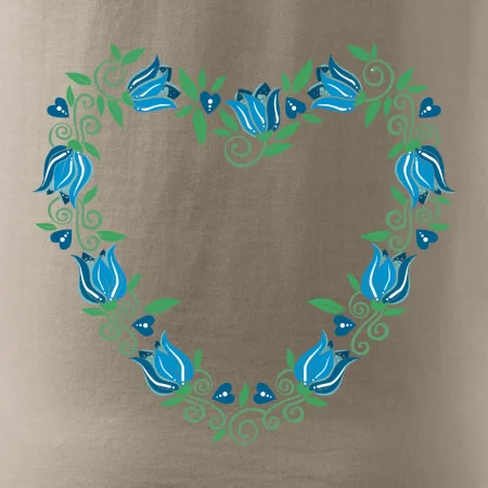 Modré tulipánové srdiečko (Pecka design)