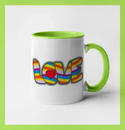 Love nápis dúhový