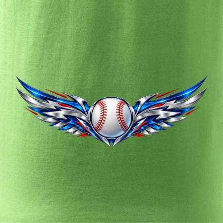 Baseballový míček s kovovými křídly