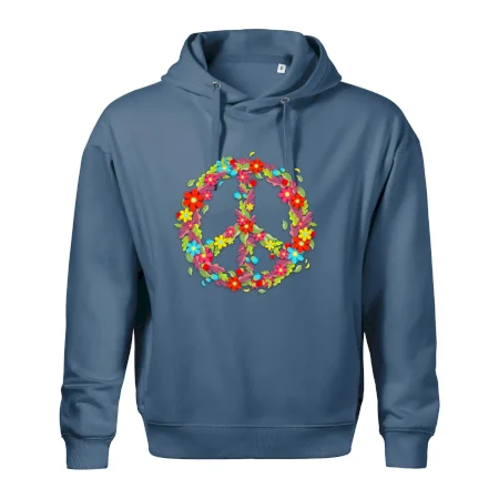 Peace symbol červené kvety