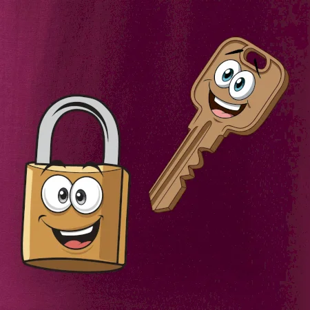 Parové tričká - Zámok a kľúč