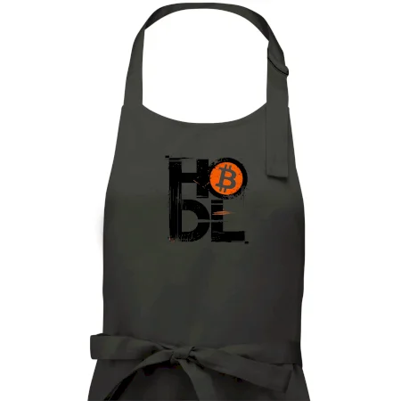 Hodl velký nápis a logo BTC