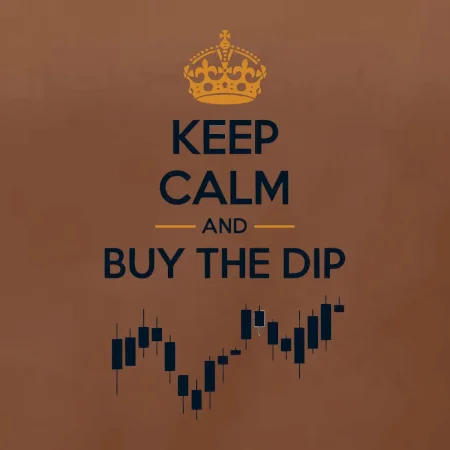 Keep Calm and Buy the Dip - koruna a graf