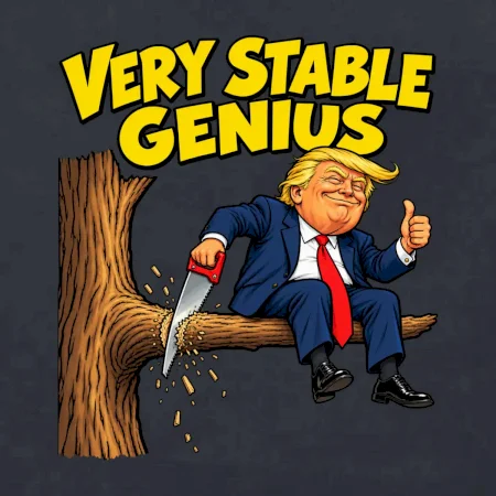 Donald Trump řeže vlastní větev Very stable genius