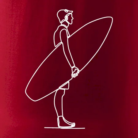 Surfer stojaci jedným ťahom