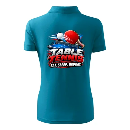 Stolní tenis pálka a míček eat sleep repeat