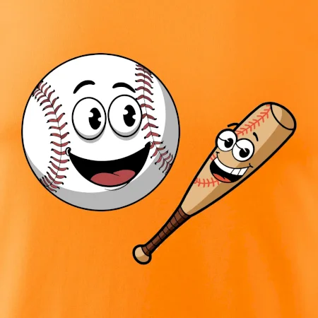 Parové tričko - baseballová raketa a loptička