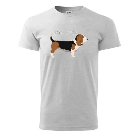 Basset hound pes s nápisom