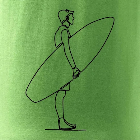 Surfer stojaci jedným ťahom