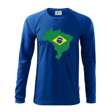 Brazília vlajka v mape